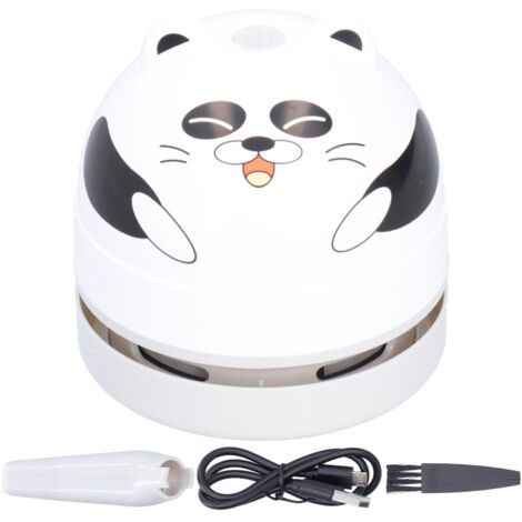 Aspirateur de Bureau Mini USB Design Panda Mignon pour Enfants - Collecteur de Poussière Compact