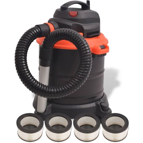 Aspirateur de cendre 1200 W 20 L Noir et Orange