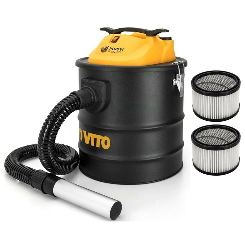 Aspirateur de cendres tornado 1400W 18L + 2 Filtres hepa Fonction Souffleur vito