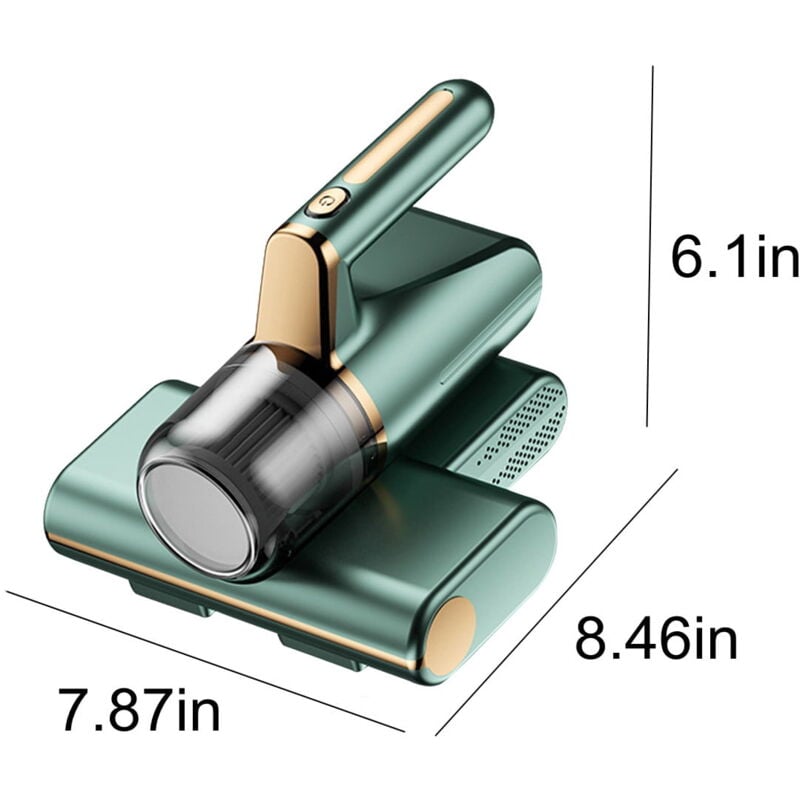 Aspirateur de lit à main, aspirateur à matelas 8KPa, nettoyeur de matelas en profondeur à main, double battement haute fréquence, filtre hepa lavable