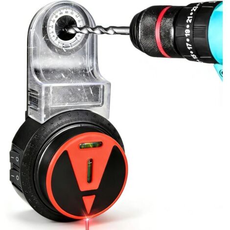 Aspirateur de Perceuse Électrique Mural avec Niveau Laser, 2 en 1 Collecteur Poussiere Perceuse, Aspirateur Cendres pour le Perçage Sans Poussière de Surfaces Planes