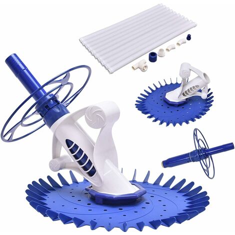 Aspirateur de piscine automatique avec 10 tuyaux sous vide ø38mm longueur 10m blanc  en tpu