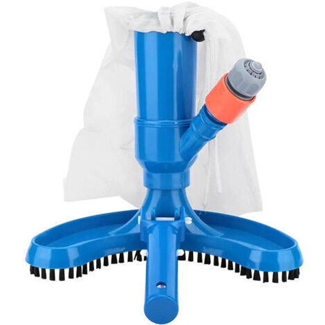 Aspirateur de piscine avec brosse de pulvérisation pour usage domestique, raccord de tuyau facile, compatible avec une perche télescopique pour piscines, spas et bassins.