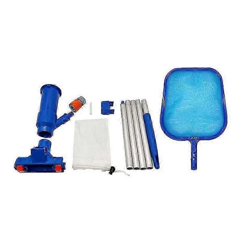 Alovez - Aspirateur de piscine, mini-aspirateur portable avec 5 sections et sacs en filet, kit de nettoyage de piscine