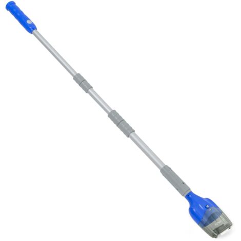 Aspirateur De Piscine Avec Manche Télescopique 1.2-3.6 M Et Tuyau 10 M - Tête De Balai 7 Brosses, Kit Nettoyage Complet