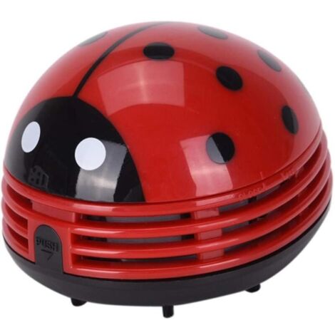 Aspirateur de table électrique à piles, motif coccinelle, mini aspirateur à poussière