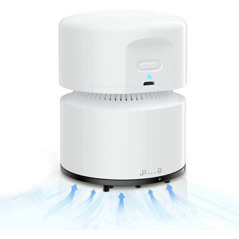 Aspirateur de Table, Mini Aspirateur, USB Rechargeable, 120 Minutes D'autonomie, Fonction D'arrêt Automatique, Aspirateur à Main sans Fil à 360° pour