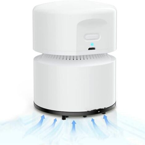 Aspirateur de Table, Mini Aspirateur, USB Rechargeable, 120 Minutes D'autonomie, Fonction D'arrêt Automatique, Aspirateur à Main Sans Fil à 360° pour École, Bureau, Maison