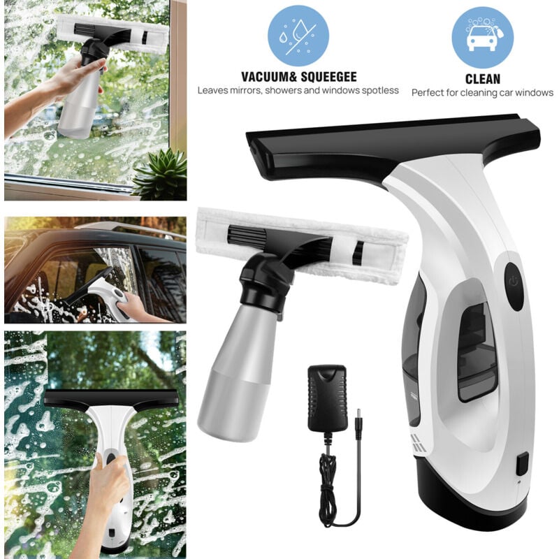 Day Plus - Aspirateur de vitres Aspirateur à main sans fil Nettoyeur de miroir Rechargeable