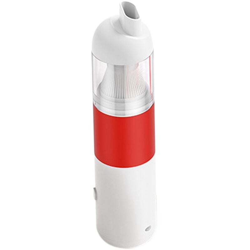 Tlily - Aspirateur de Voiture Aspirateur à Main Portable Mini pour Voiture Sans Fil Dust Catcher Cyclone Aspiration (Blanc Rouge)