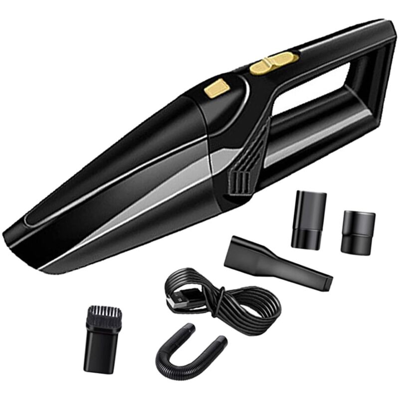 Rapanda - Aspirateur de voiture, aspirateur à main sans fil, puissance d'aspiration de 4500 Pa, aspirateur à main portable rechargeable (chargement