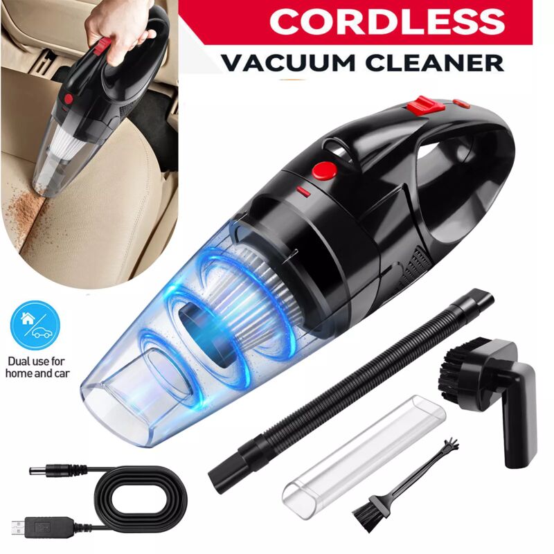 Aspirateur de voiture et d'animaux domestiques Wet/Dry sans fil à forte aspiration et à main