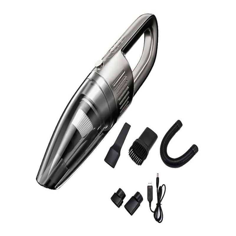 Lifcausal - Aspirateur de voiture portable 120 w 7000 Pa Aspirateur de voiture rechargeable Argent