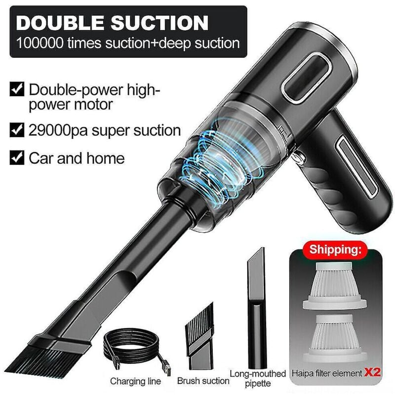 Fei Yu - Aspirateur de voiture puissant 29000pa humide/sec sans fil à forte aspiration portatif N3