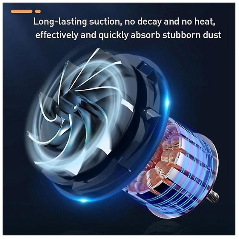 Aspirateur de voiture sans fil 80000pa, chargement à air comprimé, portable, haute puissance avec filtre Hepa