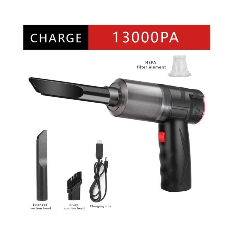 Aspirateur de voiture sans fil à main, aspiration puissante, ensemble de 13 000 PA humide et sec.