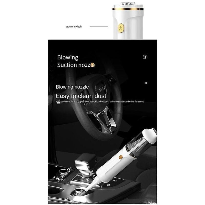 Fei Yu - Aspirateur de voiture sans fil Aspirateur à main sans fil pour voiture Aspirateur domestique pour voiture à double mini-aspirateur Cl