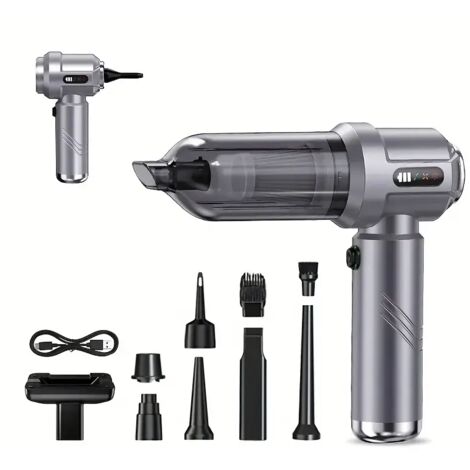 Aspirateur de voiture sans fil avec aspiration ultra-puissante, moteur sans balais, format compact et mini puissant pour une utilisation en voiture et à domicile.