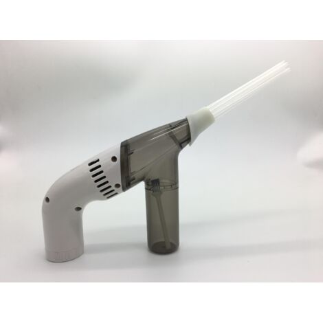 Aspirateur de voiture sans fil blanc avec une aspiration puissante et un format mini de bureau