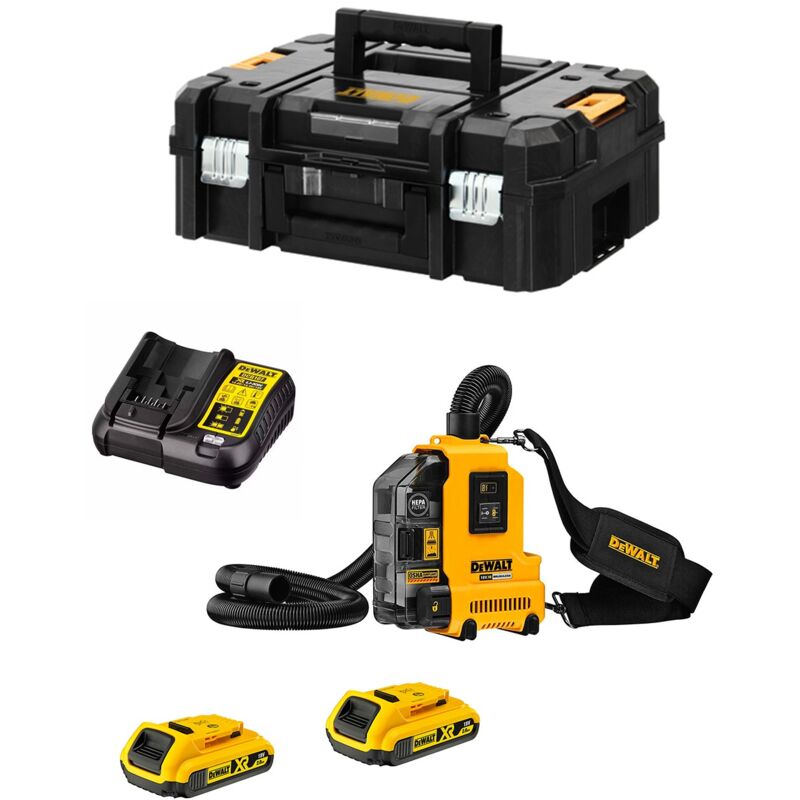 Dewalt - Aspirateur DWH161D2T-7 (2 x 2,0 Ah DCB107 tstak ii)