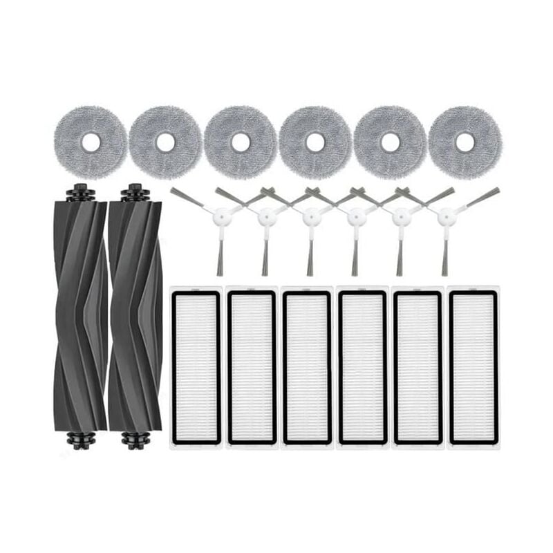 Forehill - Aspirateur Dreame Bot L10 Prime-L10S Pro, Brosse LatéRale Principale, Filtre Hepa, Chiffon de Vadrouille accessoire d'aspirateur