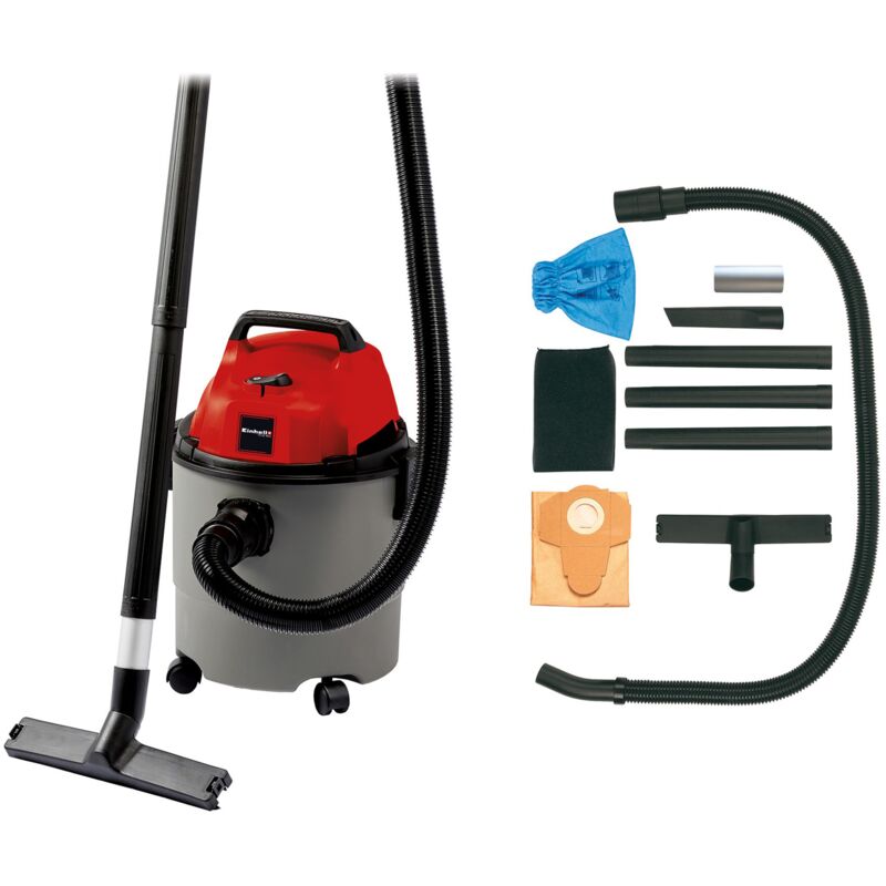 Einhell - Aspirateur eaux et poussières tc-vc 1815 (1250 w, Cuve 15L, Livré avec accessoires)