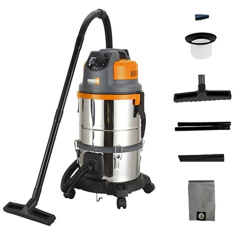 Aspirateur Eau et Poussière 1400 W Cuve Inox 28 L – FEIDER FAP1430