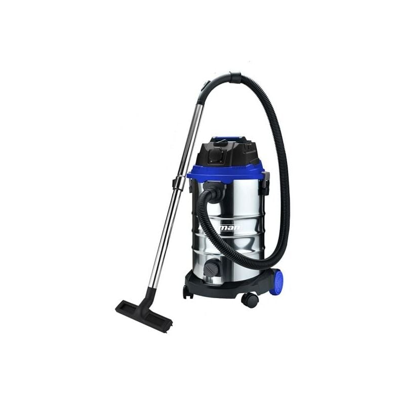Korman - Aspirateur Eau et Poussière 1400W 30L Inox Prise synchro