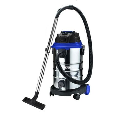 Aspirateur Eau et Poussière 1400W 30L Inox Prise synchro KORMAN
