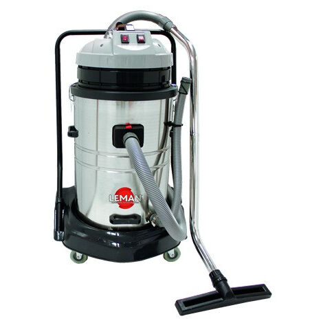 Aspirateur eau et poussière bi-moteur en inox 70L