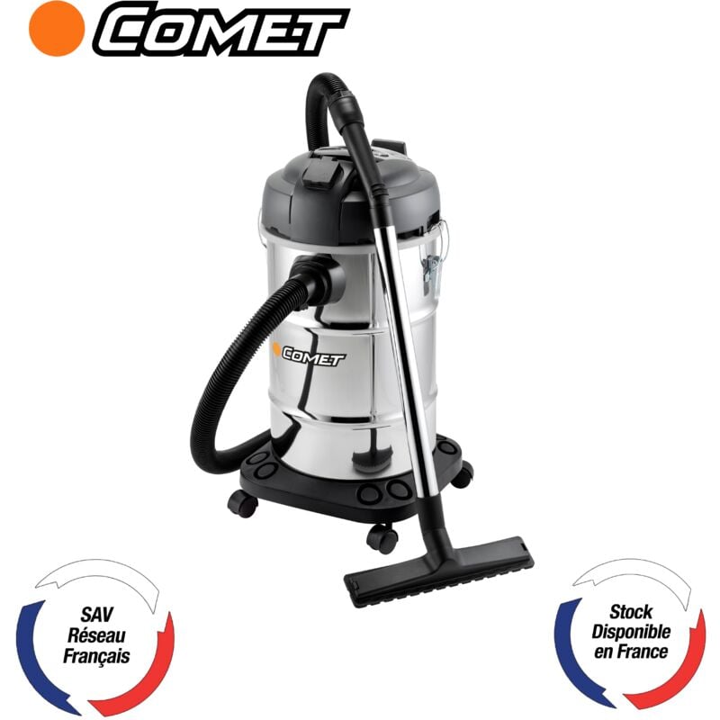 Aspirateur eau et poussière Comet CV 30 XE - Silencieux - Bidon 30 l - 1600 W