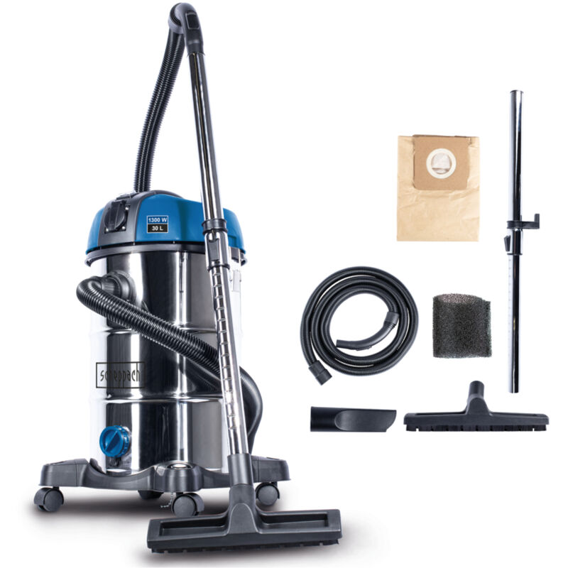 Aspirateur Eau et poussière NTS30Premium - 1300W - Multi-usages - Cuve de 30L - 20000Pa de Puissance d'aspiration - Fonction Soufflerie - Kit