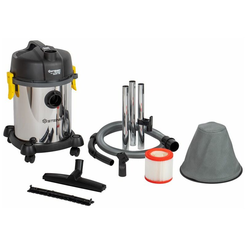 Steiner - Aspirateur eau et poussières sans sac avec fonction souffleur - 1200W 18L inox