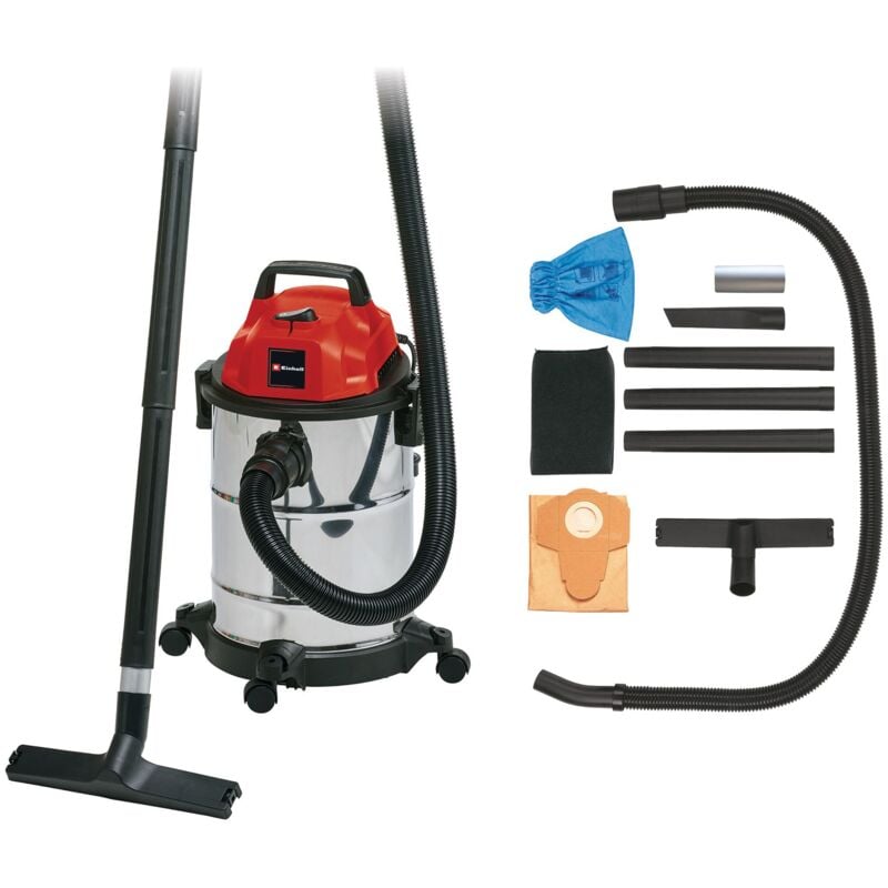 Aspirateur eaux et poussières tc-vc 1820 s (1250 w, Cuve 20L, Livré avec accessoires) - Einhell