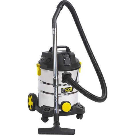 Aspirateur eaux & poussières 1400W cuve inox 25L avec prise asservie