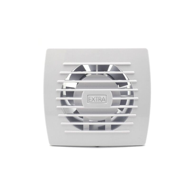 Extracteur d'air e'lectrique Vecam co en abs 120 mm adapte' pour salle de bain cuisine mur et plafond commande' par interrupteur d'e'clairage Bianco