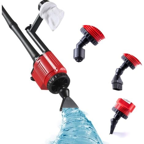 Aspirateur électrique pour aquarium - Nettoyeur de sable - Longziming 6 en 1 - Réservoir à poisson - Nettoyeur de gravier - Siphon pour aquarium - Changement d'eau/filtre/nettoyage de la saleté