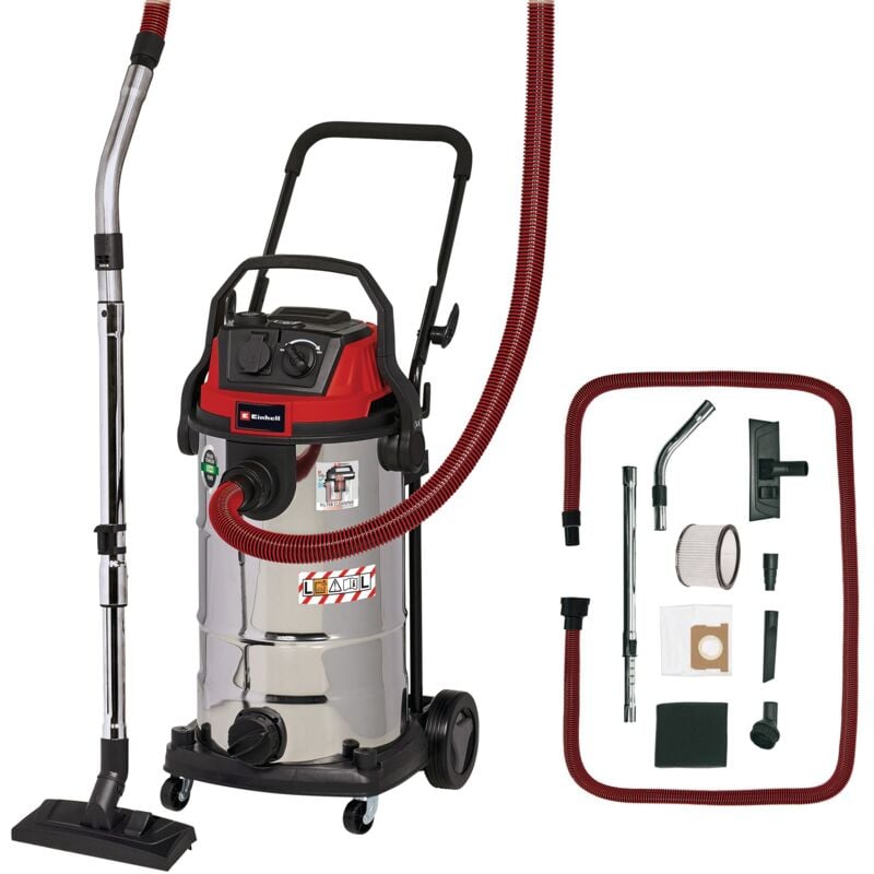 Aspirateur de chantier te-vc 2340 sacl (1 500 w, Cuve 40L, classe de poussières l, pour des poussières de valeurs mak sup.1 mg/m³, vendu avec