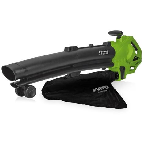 Aspirateur et Souffleur de feuilles 3000W Sac 35L Roulettes et Bandoulière VITO
