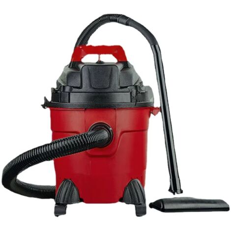 Aspirateur Industriel 1000W  pour cheminée avec Double système de Filtration  Sec Humide avec réservoir de 15 litres en Acier Inoxydable, Rouge