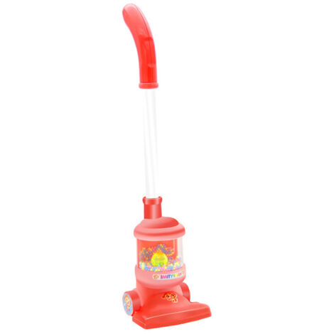 Aspirateur Jouet Enfant Réaliste avec Effets Sonores - Jouet d'Imitation Ménager Éducatif Orange