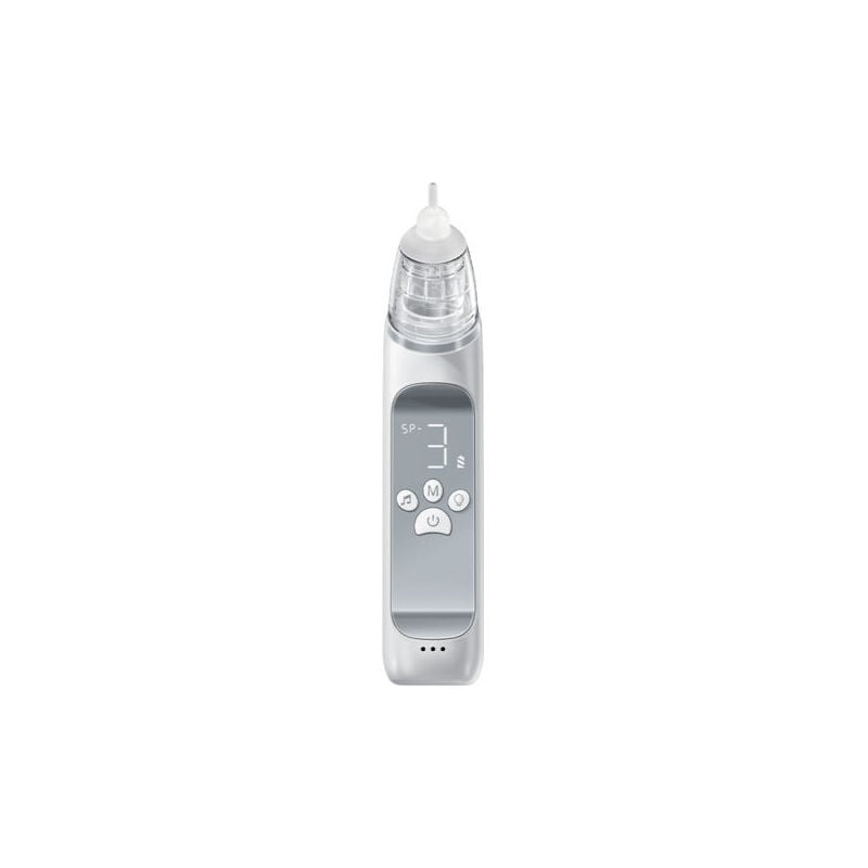 Aspirateur nasal Aspirateur nasal électrique pour bébé L'aspirateur pour bébé est rechargeable avec 3 niveaux d'aspiration, des fonctions apaisantes