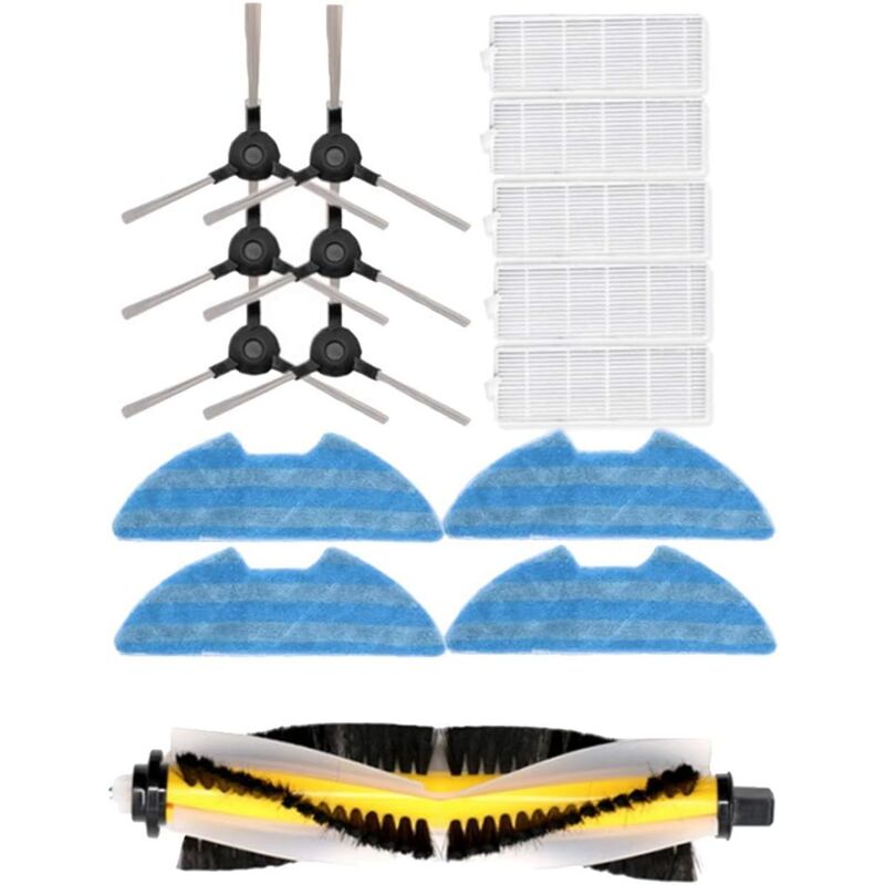 Aspirateur pièces 5x Filtre 3x Brosses 1xLatérale Brosses Principale 4x Vadrouille Outil de Nettoyage pour Proscenic 811GB 911S