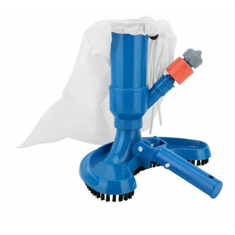 Aspirateur Piscine Hors Sol, Aspirateur Nettoyage Piscine Portable avec Sac Sable y Brosse, Piscine Accessoire pour Bassine Étang Fontaine(sans Tige)