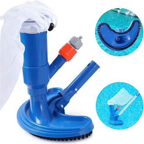 Aspirateur Piscine Hors Sol, Aspirateur Nettoyage Piscine Portable Avec Sac Sable Y Brosse, Piscine Accessoire Pour Bassine ��tang Fontaine(Sans Tige)