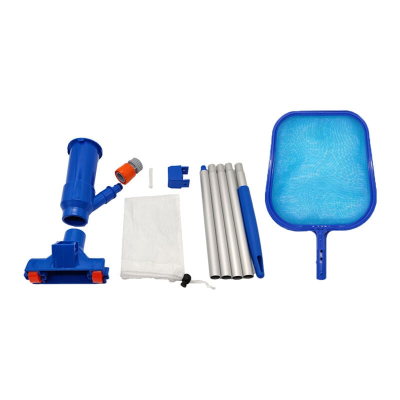 Memkey - Aspirateur Piscine, Mini Aspirateur Portable Accessoires avec 5 sections de poteau et sacs à filet, Kit Nettoyage Piscine pour la Nettoyage