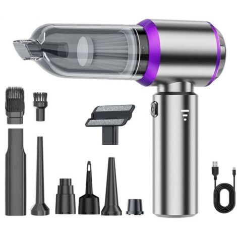 Aspirateur Portable 15000Pa 3 Vitesses sans Fil pour Voiture Maison Animaux Moteur Brushless Ortviai