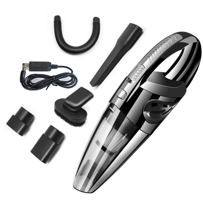 Feiyue - Aspirateur portable rechargeable sans fil pour voiture et maison, 120 w