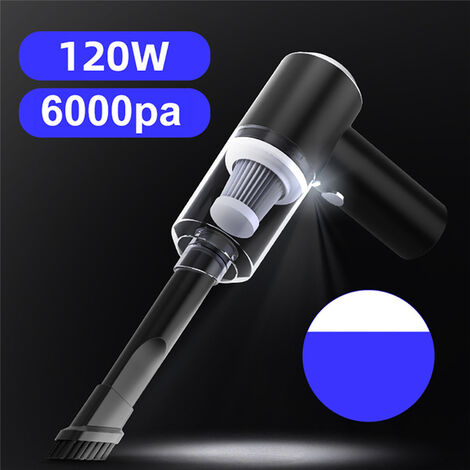 Aspirateur Portable sans fil pour voiture, chargement haute puissance, clavier de maison, outils de nettoyage de la poussière à main,Black