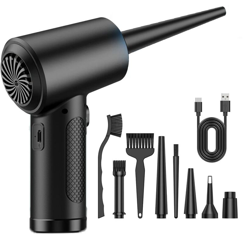 Aspirateur portatif, 6 000 mAh, 51 000 tr/min, Noir